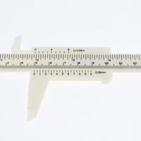 2PCS Set  Vernier Scale Ruler Caliper Metric Inch 0-80mm150mm - White