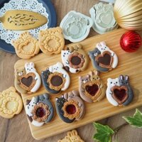 2pcs/set Khuôn bánh quy động vật tình yêu ngày lễ tình nhân Khuôn Bánh quy kẹp hoa dễ thương Nhật Bản Khuôn bánh kẹo mềm khuôn bánh dụng cụ làm bánh