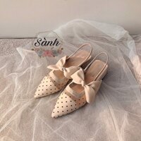 [2.sẵn] Giày búp bê chấm bi dễ thương hàng Quảng Châu