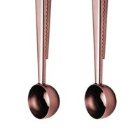 2Set 2-In-1 Coffee Scoops Bag Clip for Ground Coffee, Tea Spices Oatmeal, - Rose Gold