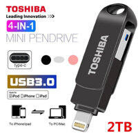2tb 4 trong 1Toshiba USB 3.0 Ổ đĩa flash 1TB 512GB 256GB 128GB 64GB 32GB Bộ chuyển đổiOTG cho iPhone Type-C Android USB flash drive
