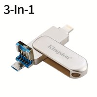 2tb Kingston 3 trong 1 Thích hợp cho iPhone Thumb Drive USB3.0 Bộ nhớ ổ đĩa Flash tốc độ cao