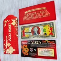 2USD Mạ Vàng Con Rắn 2025 - Lì Xì Tết Ất Tỵ 2025