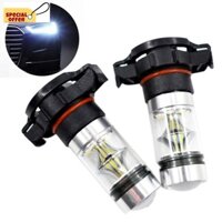 2x 5202 H16 PS24w High Power 100w 6000k Super White Led Fog Drl Lights Bulb