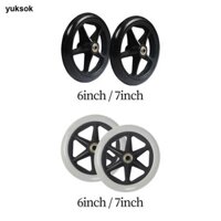 2x Bánh xe lăn phía trước Phụ kiện im lặng Lắp ráp thay thế chống trượt