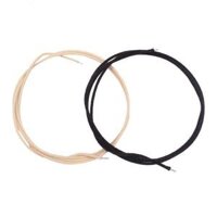 2x BlackWhite Guitar Pickup Wire Vintage Style Pre-tinned Cloth PushBack 22AWG