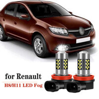 2x Dành Cho Renault Logan 1 2 2004-2015, Modus 2004-2013, Talisman 2012-2016 LED H8 H11 Bóng Đèn Sương Mù Xe DRL Đèn 6000K 12V 4800LM