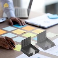 2x Dính Ghi Chú Giá Đỡ Với Stencil 3x3 inch Di Động Với Dòng Vẽ Bản Mẫu Miếng Dán Dán Hộp Đựng Cho Phòng Học Ký Túc Xá