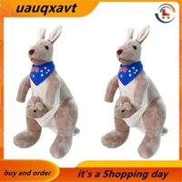 2x Đồ chơi búp bê nhồi bông Kangaroo ngọt ngào cho trẻ em (Xanh dương)