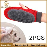 2x Găng Tay Mèo Chải Lông Găng Tay Bàn Chải Cao Su Làm Sạch Thú Cưng Găng Tay Massage Cho Chó Giặt Găng Tay Thú Cưng Tẩy Tóc Dụng Cụ Cho Mèo