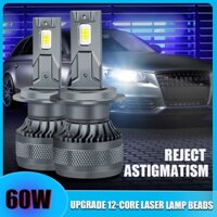 2x Led Bóng Đèn Pha Ô Tô H7 H11 H4 H8 9005 Hb3 9006 Hb4 12V Ánh Sáng 60W Đèn Sương Mù Đầu Đèn Tự Động Không Lỗi