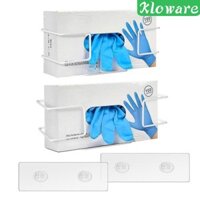 2x Mặt Khăn Giấy Dây Giá Đựng Găng Tay Kim Loại Giá Găng Tay Cao Su Người Tổ Chức Cho Salon Nhà Hàng Dịch Vụ Phục Vụ Nhà Để Xe