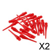 2x20 Pieces Soft Nylon Tips Points Replacement for Electronic Dart 22mm Red