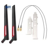 2x8dbi Dual Band M.2 IPEX MHF4 U.Fl Cable sang RP-SMA Pigtail WiFi Ăng-ten cho AX210 AX200 9260 9560 NGFF Card