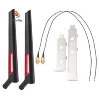 2x8dbi Dual Band M.2 MHF4 U.Fl Cable sang RP-SMA Pigtail WiFi Ăng-ten cho AX210 AX200 9260 9560 NGFF Card