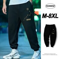 2xl-8xl fat man plus size track pants causal loose jogging pants nam premium black sweatpants