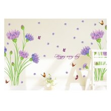 Decal dán tường Cẩm chướng tím PK58