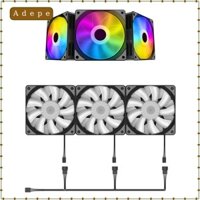 3 120mm Vỏ Quạt Làm Mát 1200RPM RGB Đèn LED Chiếu Sáng Im Lặng 3.6W Quạt 12V DC Máy Tính PC Ốp Lưng Người Hâm Mộ Phụ Kiện