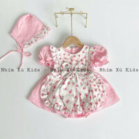 [3-12kg] Body Váy Công Chúa Hoa Hồng NHÍM XÙ KIDS Cho Bé Gái Sơ Sinh, Đầy Tháng, Thôi Nôi, Sinh Nhật B144