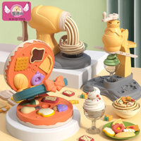 3-6 Đất Sét Thực Hành Máy Làm Mì Màu Bùn Đồ Chơi 1.3 Bé Gái Giáo Dục Tuổi 1 Bộ Kem Plasticine Nhà Chơi