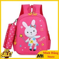 [3-6 Tuổi] Balo mầm non cho bé trai, bé gái hình thỏ, khủng long dễ thương, túi cho bé mẫu giáo có kèm bóp ví