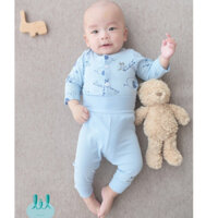 [3-7kg] Bộ Quần Áo Tay Dài Sơ Sinh Little Love Tăm Lạnh Mềm, Mát Cho Bé Sơ Sinh Kèm Nón Bao Tay Bao Chân