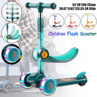 3 Bánh Xe Kid Scooter 2 Trong 1 Với Removable Seat Tay Lái Có Thể Điều Chỉnh Bánh Xe Gắn Đèn Flash