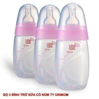 3 Bình trữ Sữa Unimom 150ml có núm ti cho bé bú, có mắp chuyển đổi làm bình trữ sữa cho bé hoặc bình trữ sữa