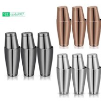 3 Bộ Cocktail Shakers Professional Bar Shaker Boston Shaker Set Thép không gỉ Martini Shaker Drink Mixer