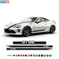 3 Bonnet Sọc Hood Decal Cửa Bên Váy Miếng Dán Mờ Đen Phản Quang Vinyl Cho Xe Toyota 86 GT GT86 Phụ Kiện