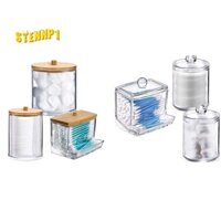 3 Cái Hộp Đựng Thăm Nhựa Trong Suốt Và Hộp Đựng Qtip Cho Phòng Tắm - Hộp Bảo Quản Muối Tắm, Tròn