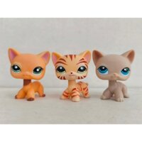 3 Cái / lốc LPS Hình Mèo Tóc Ngắn #1451#228 Đồ chơi trẻ em Littlest Pet Shop
