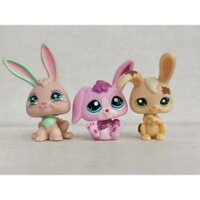 3 cái / lốc LPS Hình Thỏ #7074#972 Đồ chơi trẻ em Littlest Pet Shop