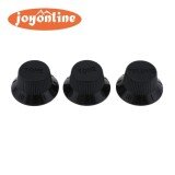 3 cái Nhựa Đàn Guitar Điện Tập Điều Chỉnh Núm Xoay Chiết Áp Cap- quốc tế(Black)