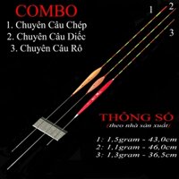 3 cây Phao Câu RÔ, CHÉP, CÁ NHÁT - Cỏ Lau Tự Nhiên