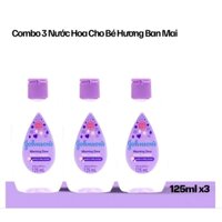 3 Chai Nước hoa Johnson's Baby Màu Tím 125ml
