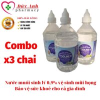 3 Chai Nước Muối Sinh Lý Mỗi Chai 500ml [bonus]