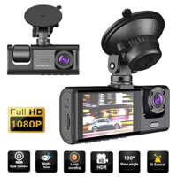 3 Channel Dash Cam For Car Camera Video Recorder HD 1080P Dashcam DVRs Black Box Dual Lens DVR With Rear View Camera