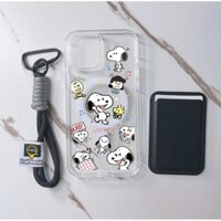 3 Chiếc Happy Snoopy Họa Tiết Ví Cho Iphone 16promax Xs XR XSMAX11promax 16pro 12 13 14 15 Pro Max Ốp điện thoại Mềm 14promax 15plus