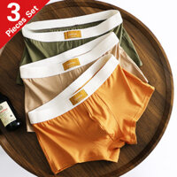 3 Chiếc Phong Cách Mới Quần Lót Nam Màu Trơn Bán Buôn Giữa Eo Slim-fit Nam Thoáng Khí Mỏng Boxer Quần Đùi A6280