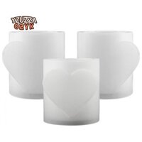 3 Chiếc Tình Yêu Cốc Silicon Khuôn Hoa Khuôn Bê Tông Trái Tim Nến Bình DIY Nhựa Bảo Quản Lọ Hoa Khuôn Quà Tặng Ngày Lễ Tình Nhân