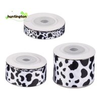 3 Chiếc Trắng Đen Bò In Có Dây Cạnh Ruy Băng Thủ Công Ruy Băng Gói Quà Ruy Băng In Hình Động Vật Ruy Băng Cho Đồ Thủ Công DIY