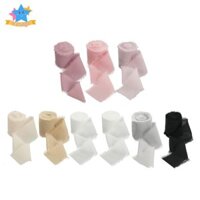 3 Cuộn Viền Voan Ruy Băng Lụa Như Ruy Băng Để Trang Trí Bó Hoa