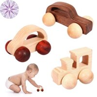 3 Đồ Chơi Bằng Gỗ Ô Tô Cho Bé 6 Đến 18 Tháng Montessori Bé Cầm Xe Đồ Chơi Gỗ Cho Bé Đồ Chơi Nhai Cho Bé Trai Bé Gái Tập Đi SHOPQJC0994