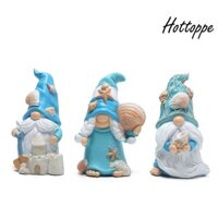 3 Đồ trang trí Đồ trang trí nhà cửa, Vỏ sao biển Gnomes Handmade để trang trí bãi biển, Thụy Điển, Nisse Scandinavian hottoppe.vn