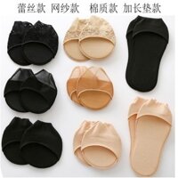 3 Đôi Nửa Lòng Bàn Tay Tất Nữ Chân Trước Giày Cao Gót Cotton Nguyên Chất Vô Hình Chống Trơn Trượt Nửa Ngắn Tất Chân Trước Tất 5.27