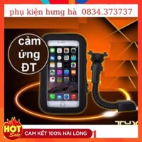 <3 Giá đỡ,Kẹp điện thoại gắn trên xe máy chống nước đi mưa 6inch có bao da dùng được cảm ứng <3