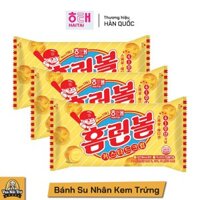 [3 Gói] Bánh Su Nhân Kem Trứng Haitai Hàn Quốc (46g/gói)