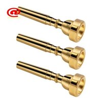 3 gói Phụ kiện ống ngậm Trumpet bằng đồng thau Bộ ống ngậm kèn kèn kèn 3C 5C 7C Trumpet dành cho người mới bắt đầu (Vàng)