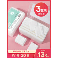 3 hộp | Miếng bông trang điểm Li Jiaqi Live Room, miếng bông tẩy trang, khăn ướt cho mặt, khăn lau tẩy trang, khăn toner tinh khiết, miếng bông dùng một lần cho phụ nữ